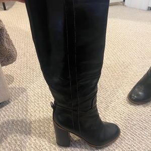 Knee high leather boots